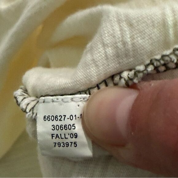 Gap 100% Cotton Cream Henley Long Sleeve Shirt Size Large - Picture 6 of 7